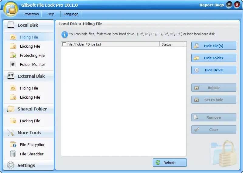 برنامج قفل الملفات Gilisoft File Lock Pro