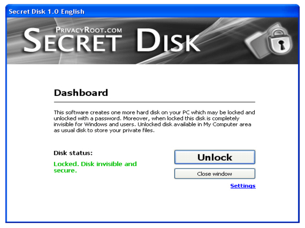برنامج قفل الملفات Secret Disk