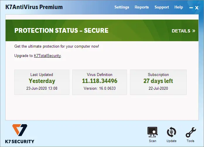 تحميل 2022 K7 Antivirus Premium لازالة الفيروسات