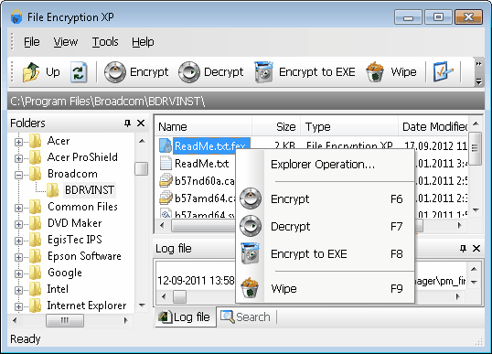 برنامج File Encryption XP