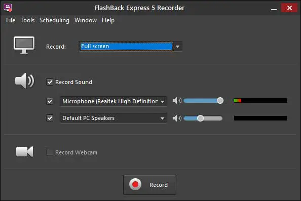 برنامج FlashBack Express لتصوير شاشة الكمبيوتر 