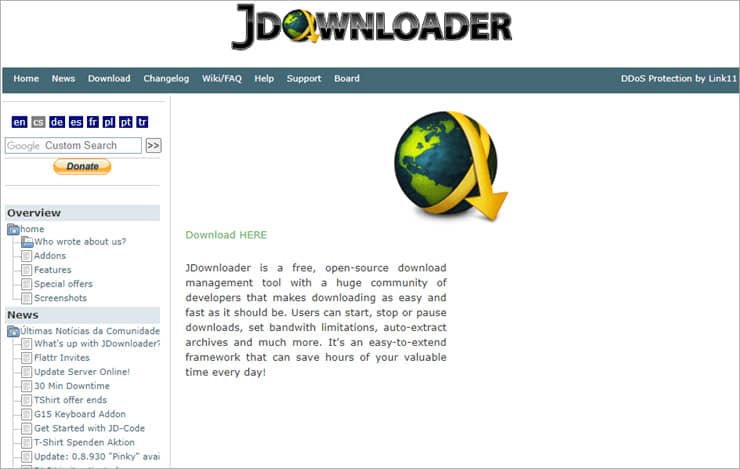 برنامج JDownloader 